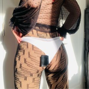 Acousma Paris Women's Panties Panty Lingerie Vintage S M White Nylon